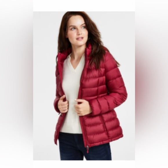 Duck-down Coat.New!CHARTER CLUB PUFFER JACKET.Removable Hood.Large. - Picture 1 of 7